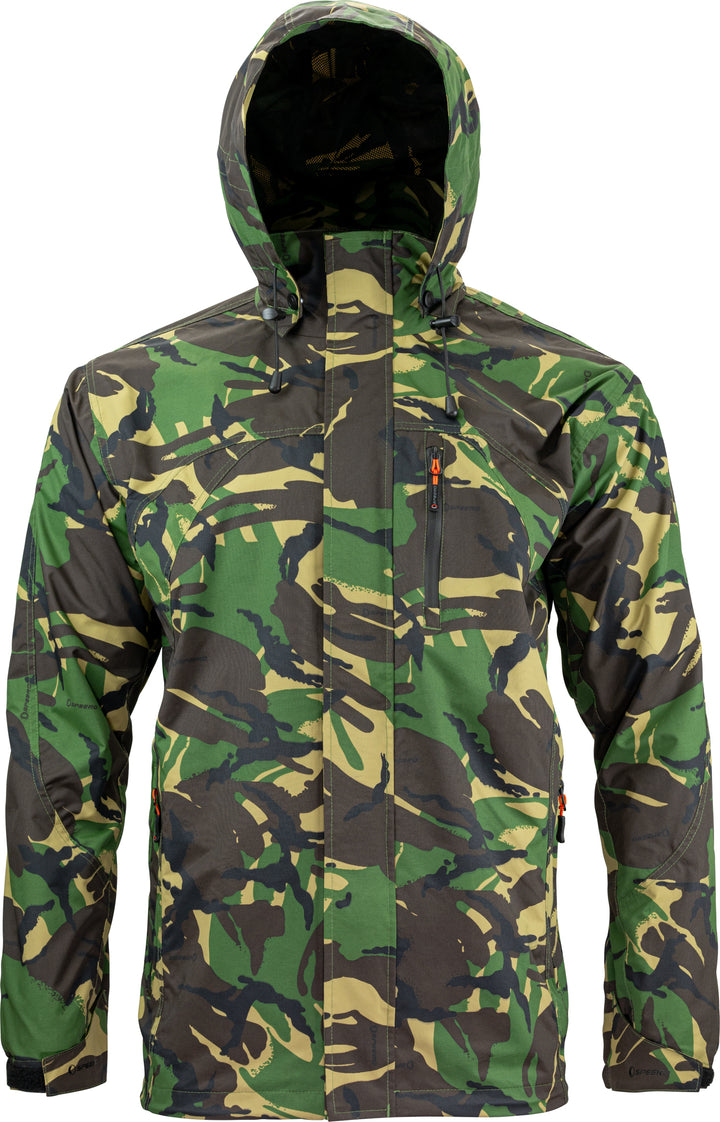 SPEERO Sirius Tech Waterproof Jacket for Men – Lightweight Windbreaker Jacket with Detachable Hood, Breathable Mesh Lining, Underarm Vents & Sealed Pockets – Hiking, Travel & Outdoor use DPM