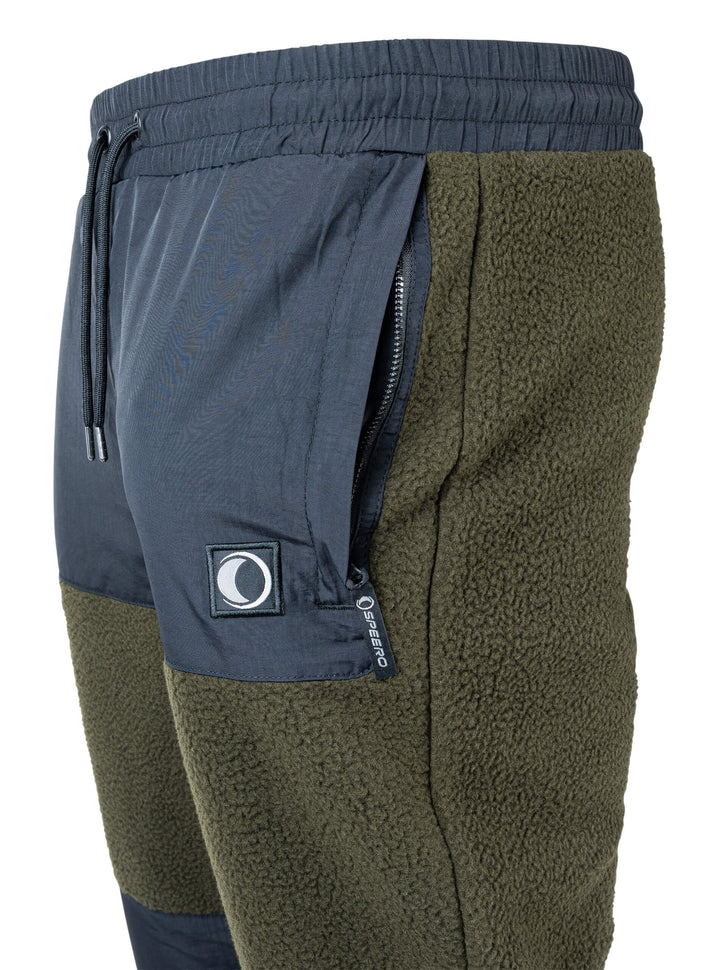 SPEERO Mens Sherpa Fleece Joggers Green