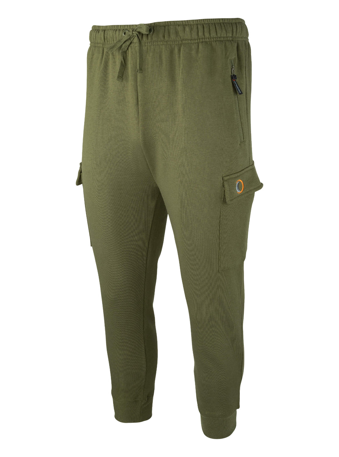 SPEERO Tech Mens Joggers - Polycotton Tracksuit Bottoms with Zip Pockets - Drawstring Waist, Cuffed Ankles Sweatpants - Ideal for Sports, Performance and Casual Wear - Green