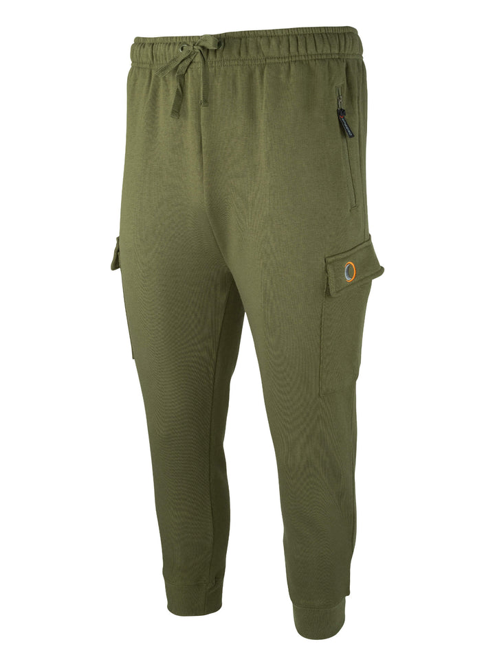 SPEERO Tech Mens Joggers - Polycotton Tracksuit Bottoms with Zip Pockets - Drawstring Waist, Cuffed Ankles Sweatpants - Ideal for Sports, Performance and Casual Wear - Green