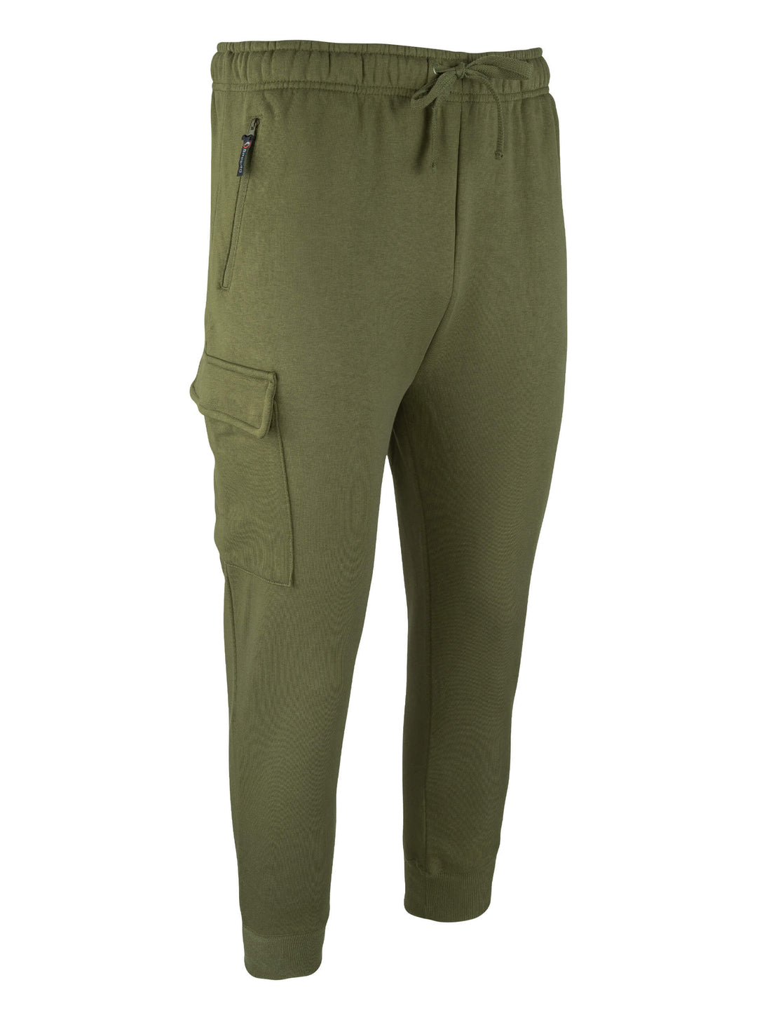 SPEERO Tech Mens Joggers - Polycotton Tracksuit Bottoms with Zip Pockets - Drawstring Waist, Cuffed Ankles Sweatpants - Ideal for Sports, Performance and Casual Wear - Green