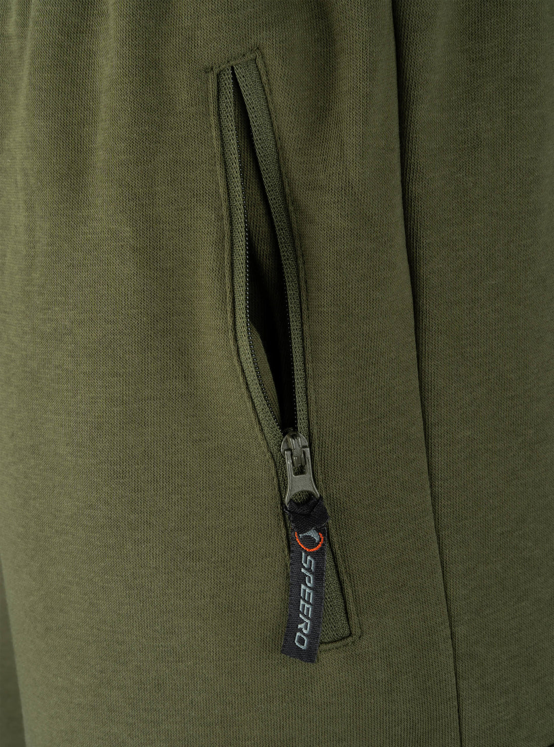 SPEERO Tech Mens Joggers - Polycotton Tracksuit Bottoms with Zip Pockets - Drawstring Waist, Cuffed Ankles Sweatpants - Ideal for Sports, Performance and Casual Wear - Green
