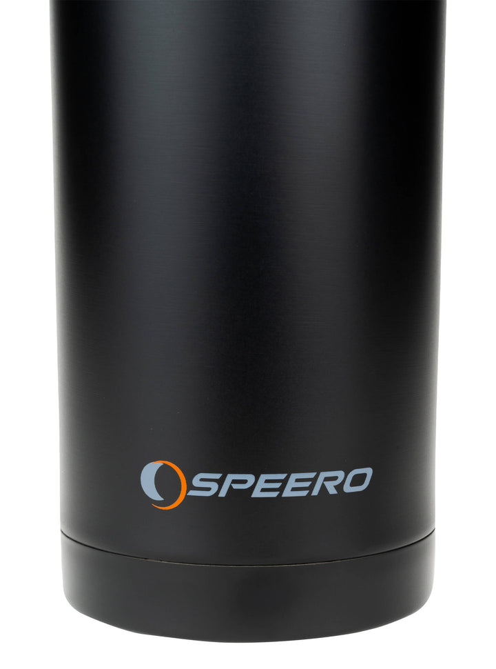 SPEERO 330ml Travel Mug - Leakproof Stainless Steel Thermal Mug - Insulated Coffee Cup with Lid Keeps Hot 6hrs, Cold 12hrs - Black