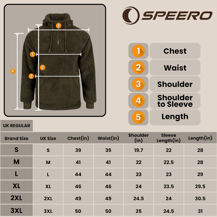 SPEERO Fleece Hoodie Dark Olive